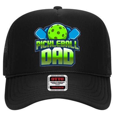 Pickleball Dad High Crown Mesh Back Trucker Hat