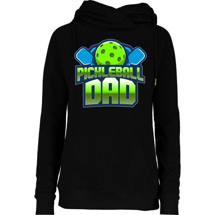 Pickleball Dad Womens Funnel Neck Pullover Hood