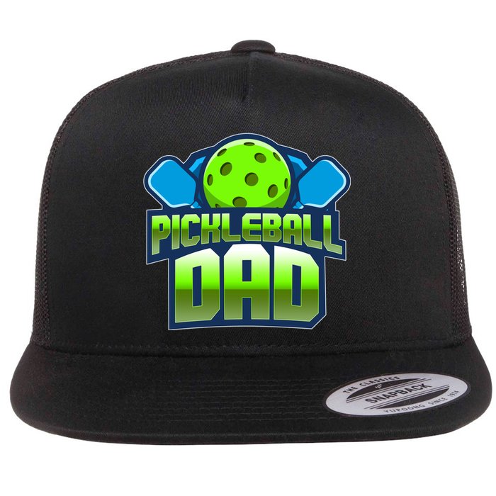 Pickleball Dad Flat Bill Trucker Hat