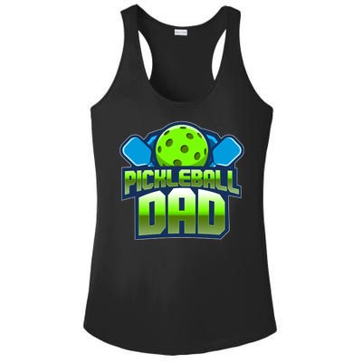 Pickleball Dad Ladies PosiCharge Competitor Racerback Tank