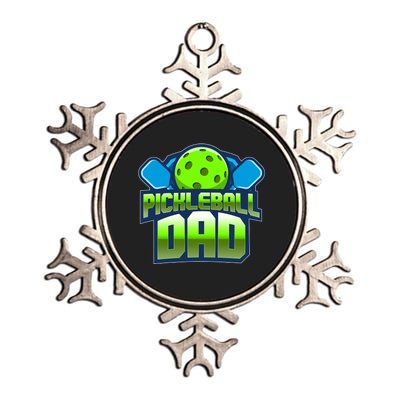 Pickleball Dad Metallic Star Ornament