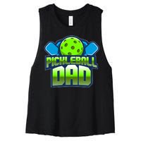 Pickleball Dad Women's Racerback Cropped Tank