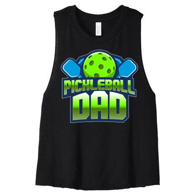 Pickleball Dad Women's Racerback Cropped Tank