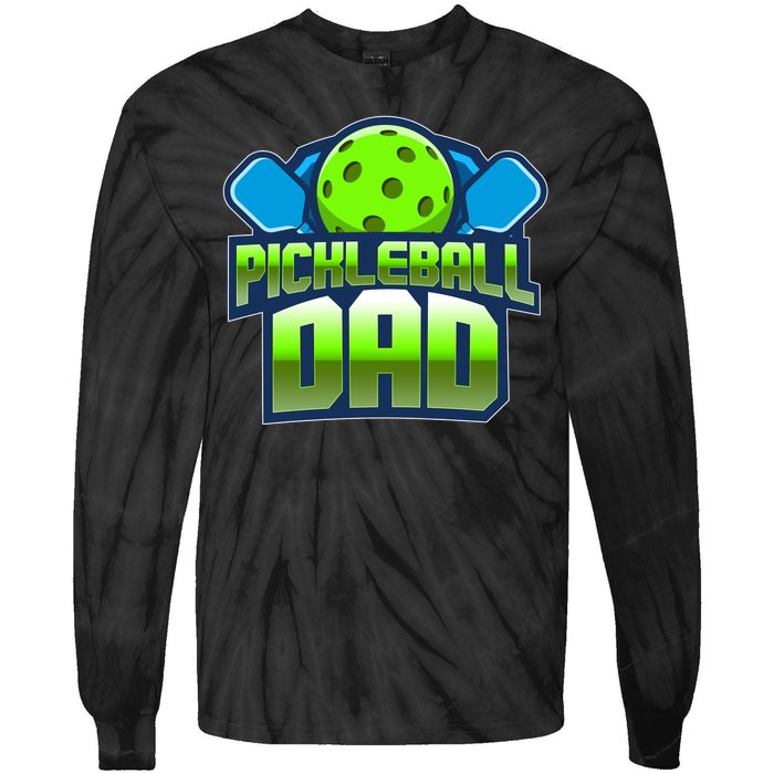 Pickleball Dad Tie-Dye Long Sleeve Shirt