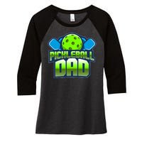 Pickleball Dad Women's Tri-Blend 3/4-Sleeve Raglan Shirt