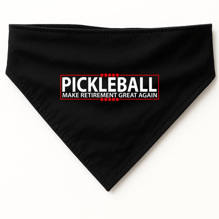 Pickleball Make Retirement Great Again USA-Made Doggie Bandana