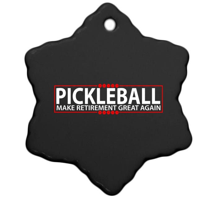 Pickleball Make Retirement Great Again Ceramic Star Ornament