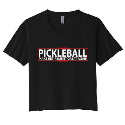 Pickleball Make Retirement Great Again Women's Crop Top Tee