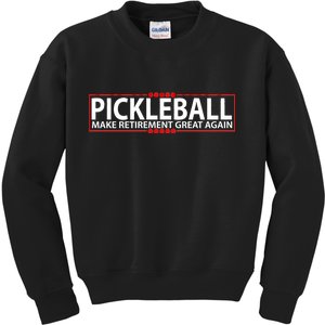 Pickleball Make Retirement Great Again Kids Sweatshirt