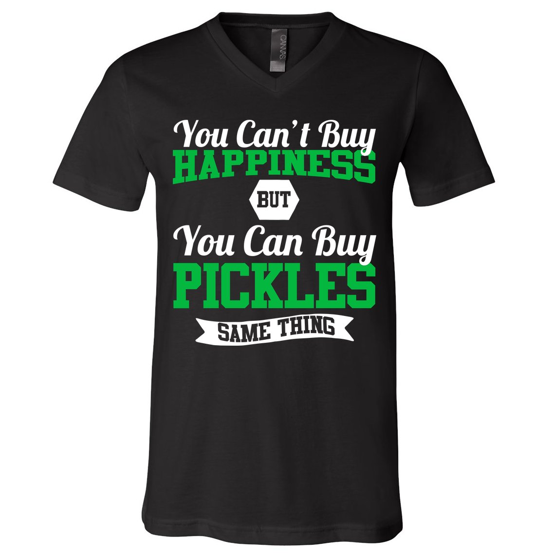 Pickles Are Happiness  V-Neck T-Shirt