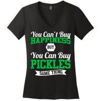 Pickles Are Happiness  Women's V-Neck T-Shirt