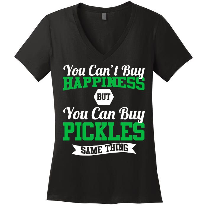 Pickles Are Happiness  Women's V-Neck T-Shirt
