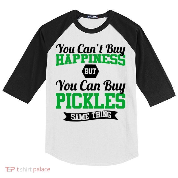 Pickles Are Happiness  Kids Colorblock Raglan Jersey