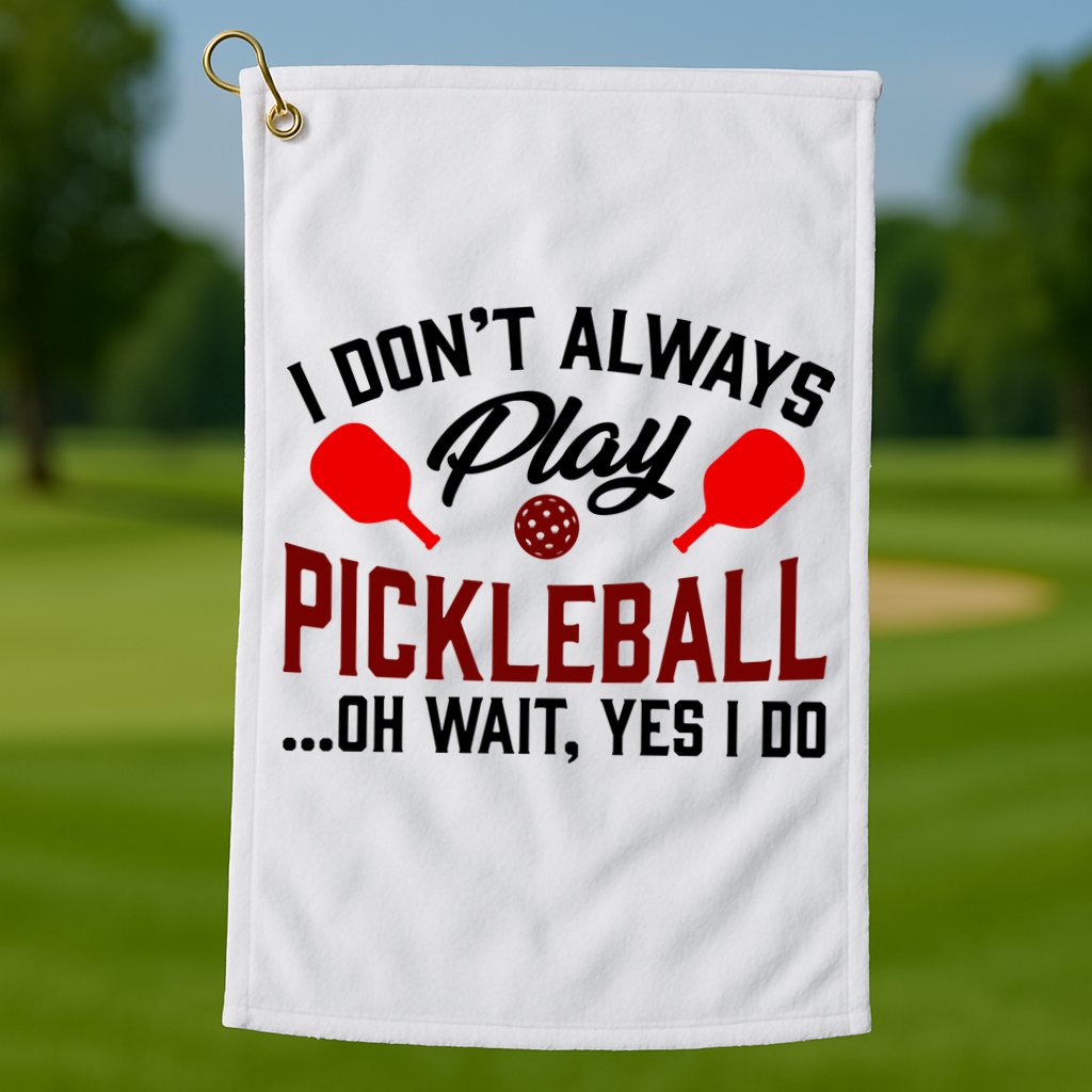Pickleball I Don't Always Play LQT Golf Towel