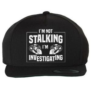 Private Investigation Detective Observation Investigator Wool Snapback Cap