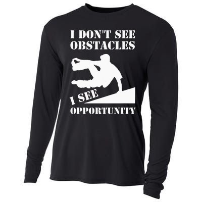 Parkour I Don't See Obstacles Free Running Parkour Cooling Performance Long Sleeve Crew