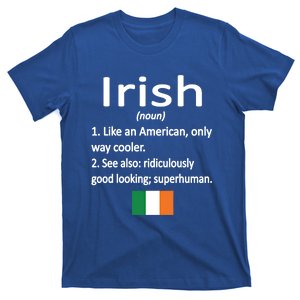 Proud Irish Definition Ireland Flag Irish Roots Gift T-Shirt