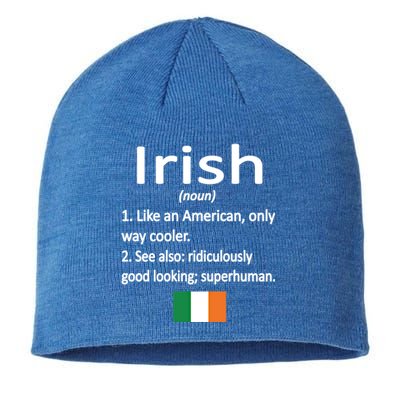 Proud Irish Definition Ireland Flag Irish Roots Gift Sustainable Beanie