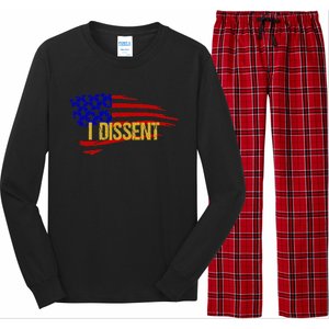 Patriotic I Dissent Vote For Democracy Distressed Long Sleeve Pajama Set