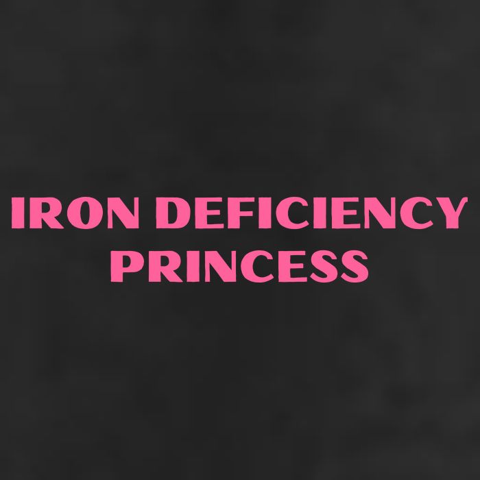 Pink Iron Deficiency Princess 7 Panel Mesh Trucker Snapback Hat