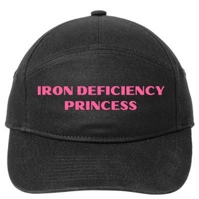 Pink Iron Deficiency Princess 7-Panel Snapback Hat