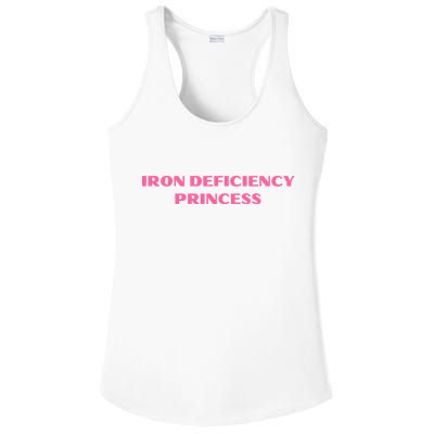 Pink Iron Deficiency Princess Ladies PosiCharge Competitor Racerback Tank