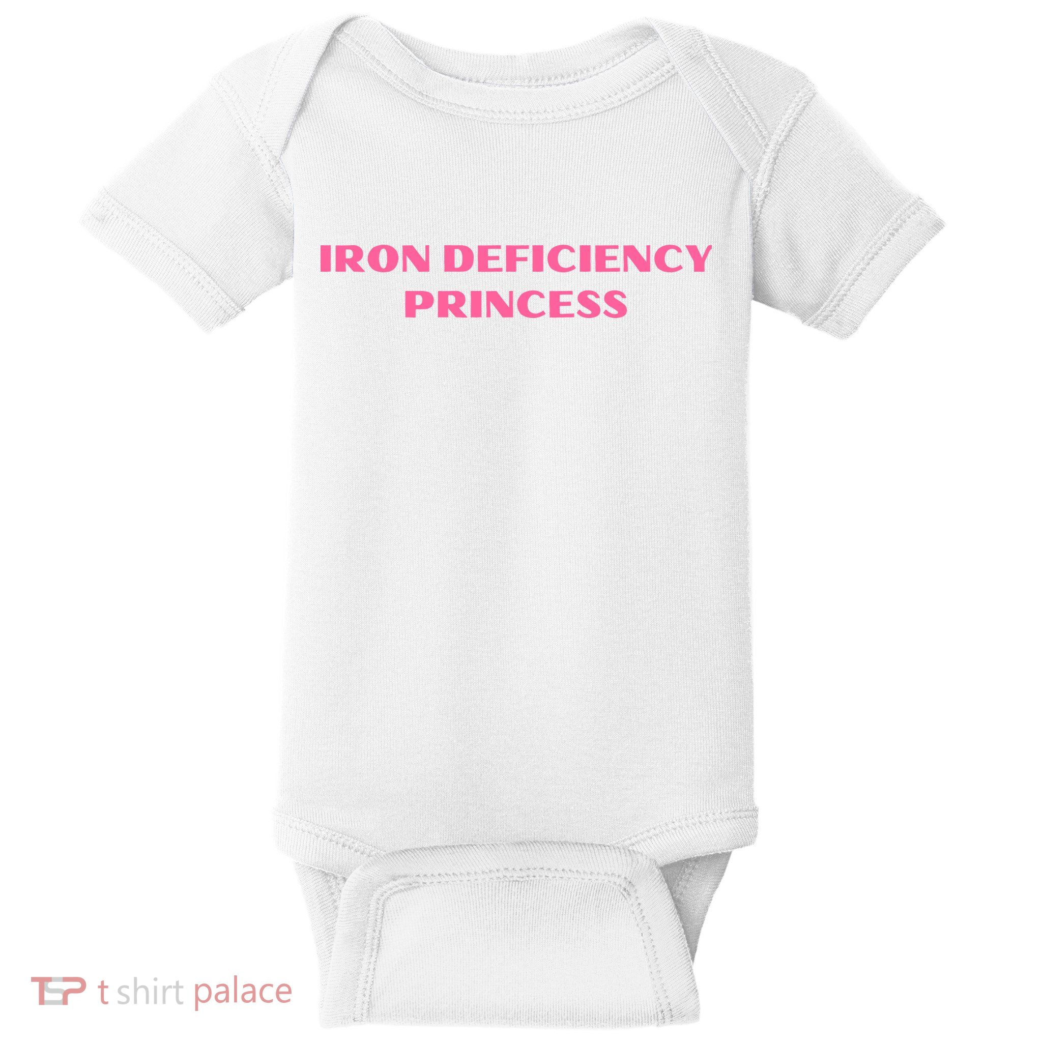 Pink Iron Deficiency Princess Baby Bodysuit