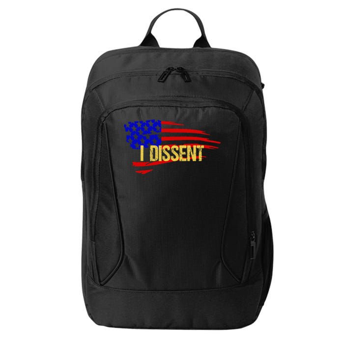 Patriotic I Dissent Vote Democracy Distressed Design City Backpack