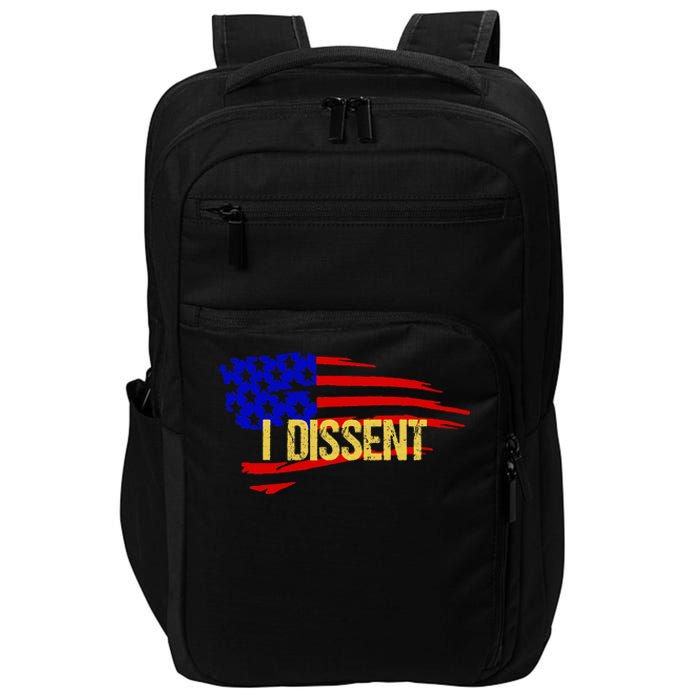 Patriotic I Dissent Vote Democracy Distressed Design Impact Tech Backpack