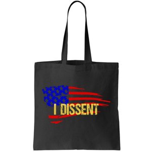 Patriotic I Dissent Vote Democracy Distressed Design Tote Bag