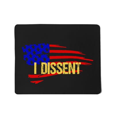 Patriotic I Dissent Vote Democracy Distressed Design Mousepad