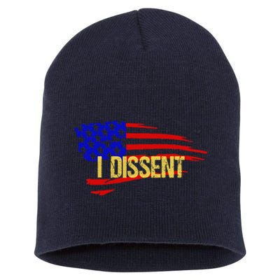 Patriotic I Dissent Vote Democracy Distressed Design Short Acrylic Beanie