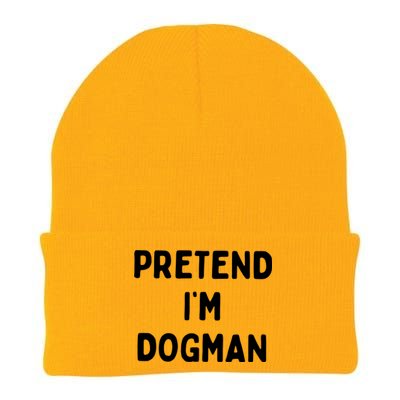 Pretend Im Dogman Knit Cap Winter Beanie