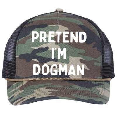 Pretend Im Dogman Retro Rope Trucker Hat Cap