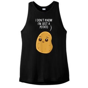 Potatoes I Dont Know Im Just A Potato Funny Gift Ladies PosiCharge Tri-Blend Wicking Tank