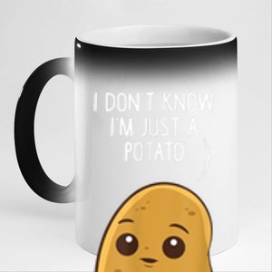 Potatoes I Dont Know Im Just A Potato Funny Gift 11oz Black Color Changing Mug