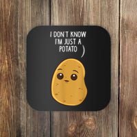 Potatoes I Dont Know Im Just A Potato Funny Gift Coaster