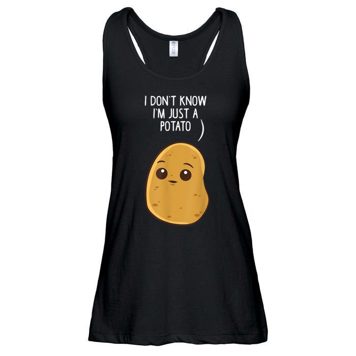 Potatoes I Dont Know Im Just A Potato Funny Gift Ladies Essential Flowy Tank