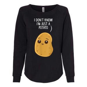 Potatoes I Dont Know Im Just A Potato Funny Gift Womens California Wash Sweatshirt