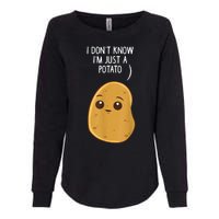 Potatoes I Dont Know Im Just A Potato Funny Gift Womens California Wash Sweatshirt