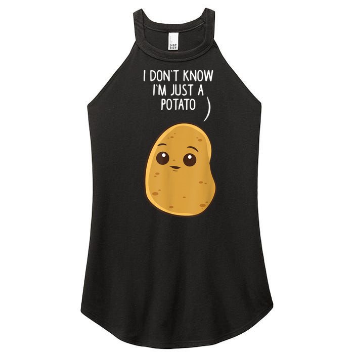 Potatoes I Dont Know Im Just A Potato Funny Gift Women's Perfect Tri Rocker Tank