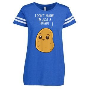 Potatoes I Dont Know Im Just A Potato Funny Gift Enza Ladies Jersey Football T-Shirt