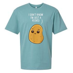 Potatoes I Dont Know Im Just A Potato Funny Gift Sueded Cloud Jersey T-Shirt