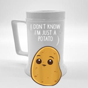 Potatoes I Dont Know Im Just A Potato Funny Gift Beer Stein