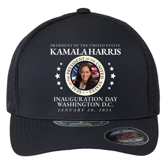 Presidential Inauguration Day President Kamala Harris Flexfit Unipanel Trucker Cap