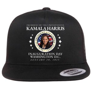 Presidential Inauguration Day President Kamala Harris Flat Bill Trucker Hat