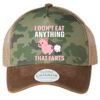 Pig I Don't Eat Anything That Farts Vegetarian Meaningful Gift Legacy Tie Dye Trucker Hat
