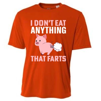 Pig I Don't Eat Anything That Farts Vegetarian Meaningful Gift Cooling Performance Crew T-Shirt