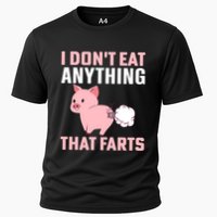 Pig I Don't Eat Anything That Farts Vegetarian Meaningful Gift Cooling Performance Crew T-Shirt
