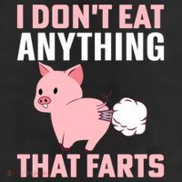 Pig I Don't Eat Anything That Farts Vegetarian Meaningful Gift 25L Jumbo Tote